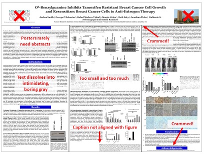 A sample of a poorly designed poster